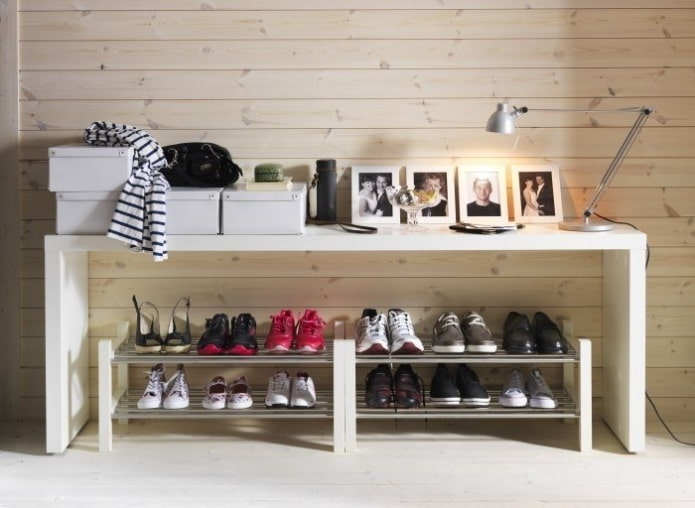 shoe storage shelves