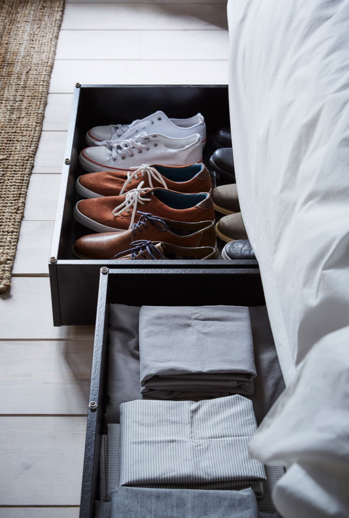 hidden shoe storage systems