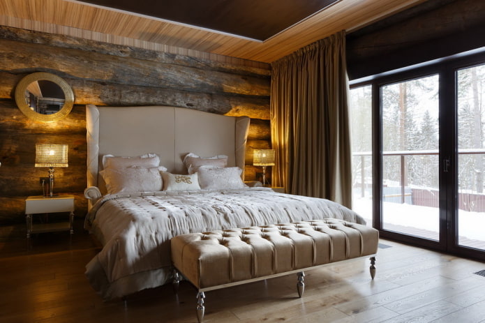 camera da letto dal design rustico