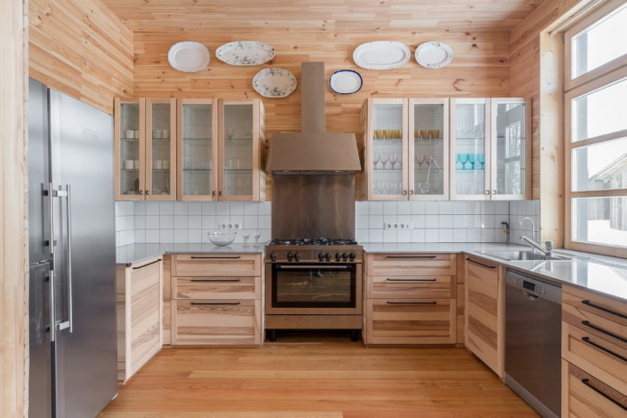 rustic style kitchen interior