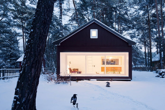 rumah kecil dalam gaya Scandinavia