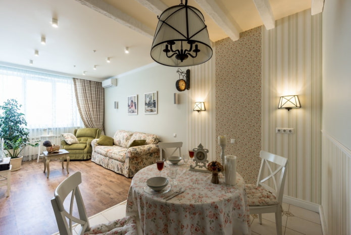 Zonage cuisine-salon de style provençal