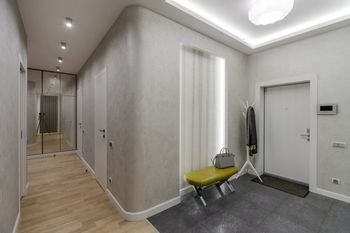 grå hallway design