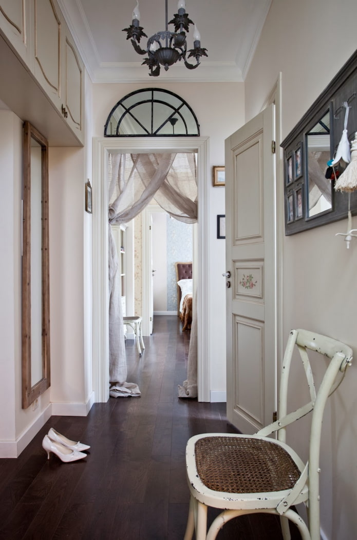 Provence style corridor interior design