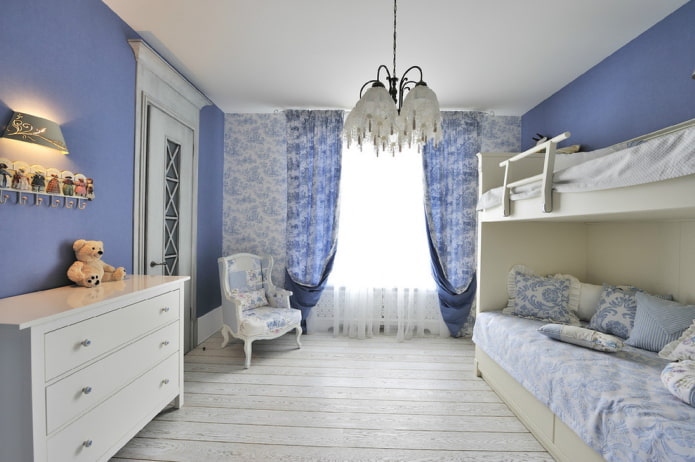 Боје ентеријера за децу спаваће собе у провансалском стилу
