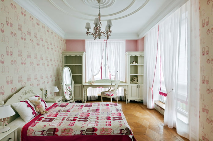 Makuuhuone tytöille provence-tyylillä