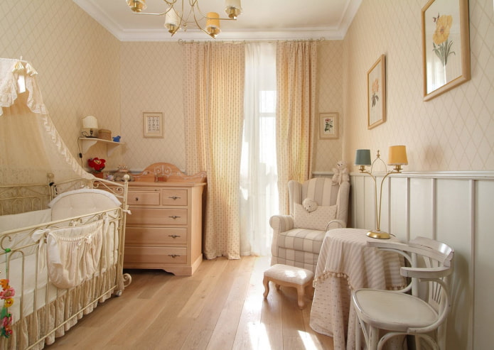 Børnens soveværelse i provencalsk stil