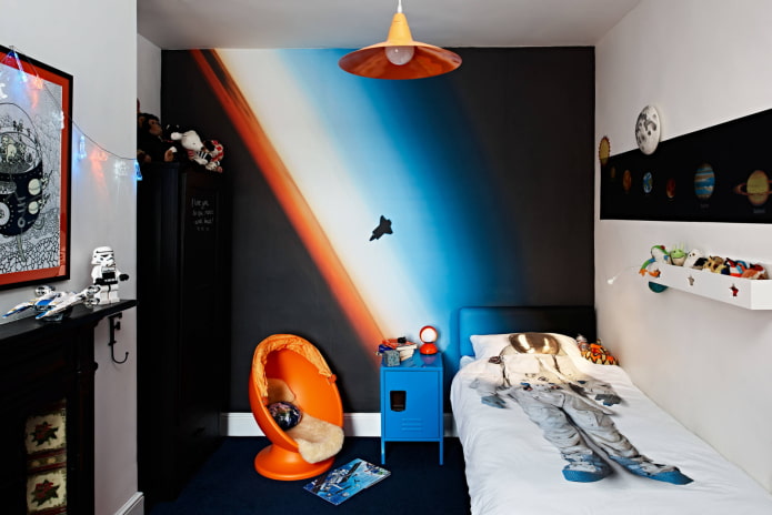 Kosmoso stiliaus kambarys