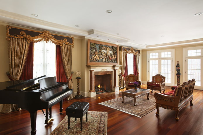 design de sala de estar de estilo clássico