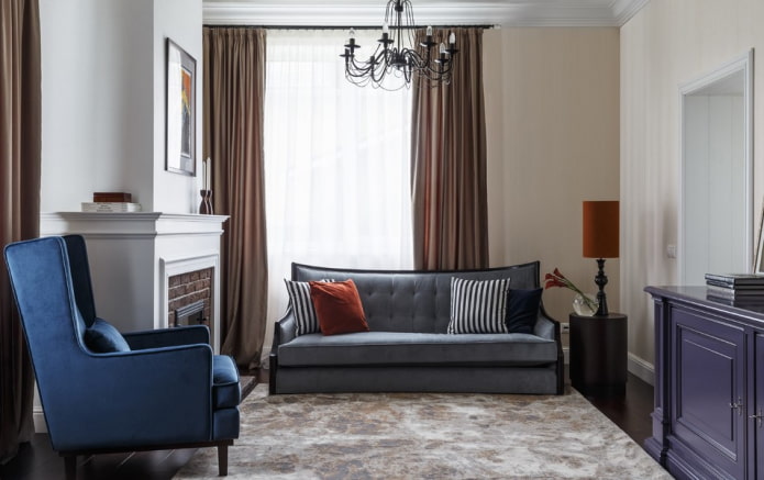 obývací pokoj v moderním klasickém stylu