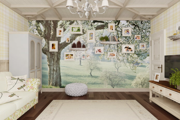 Fotomural Living room în stil Provence