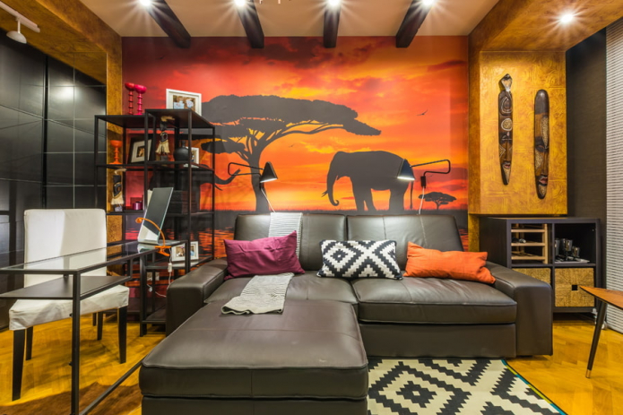 african style mural