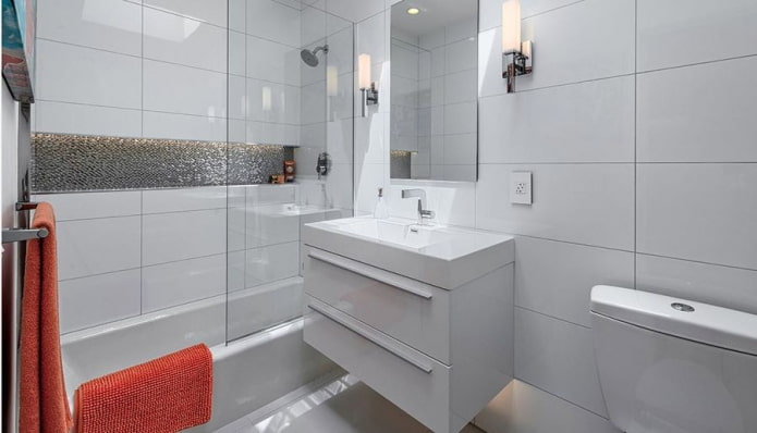 style minimalisme à l'intérieur de la salle de bain