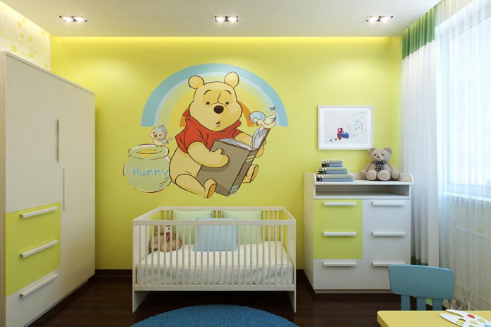 habitació infantil a Khrusxov per a un nounat
