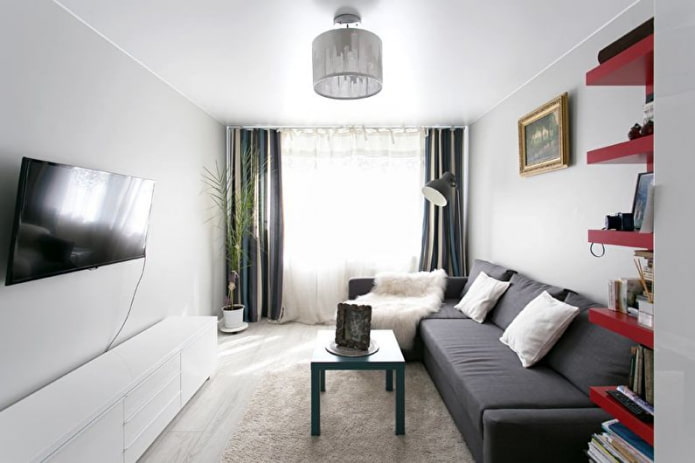 i mobili del soggiorno nell'appartamento Krusciov