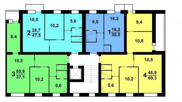 plan piętra serii 447