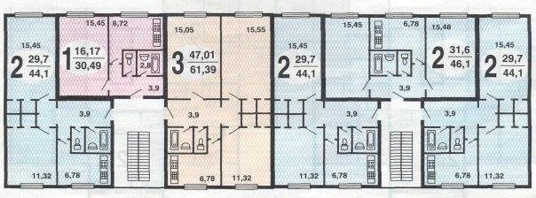 етажен план на къщата от серия К-7