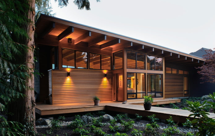 hi-tech wooden house