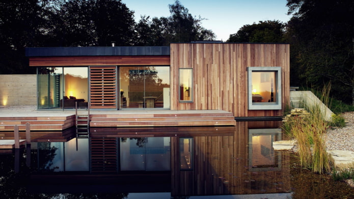 hi-tech dřevěný dům