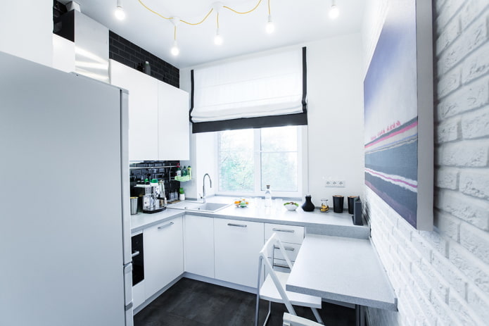 Cozinha de 5 m2 em estilo moderno