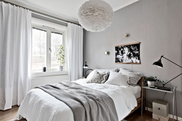 интериорен дизайн в сива спалня