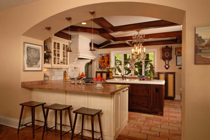 арка дизайн в интериора на кухнята