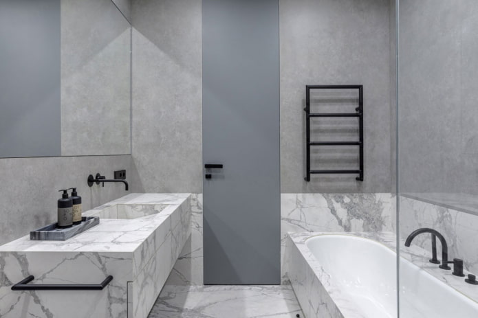 minimalista fürdőszoba dekoráció