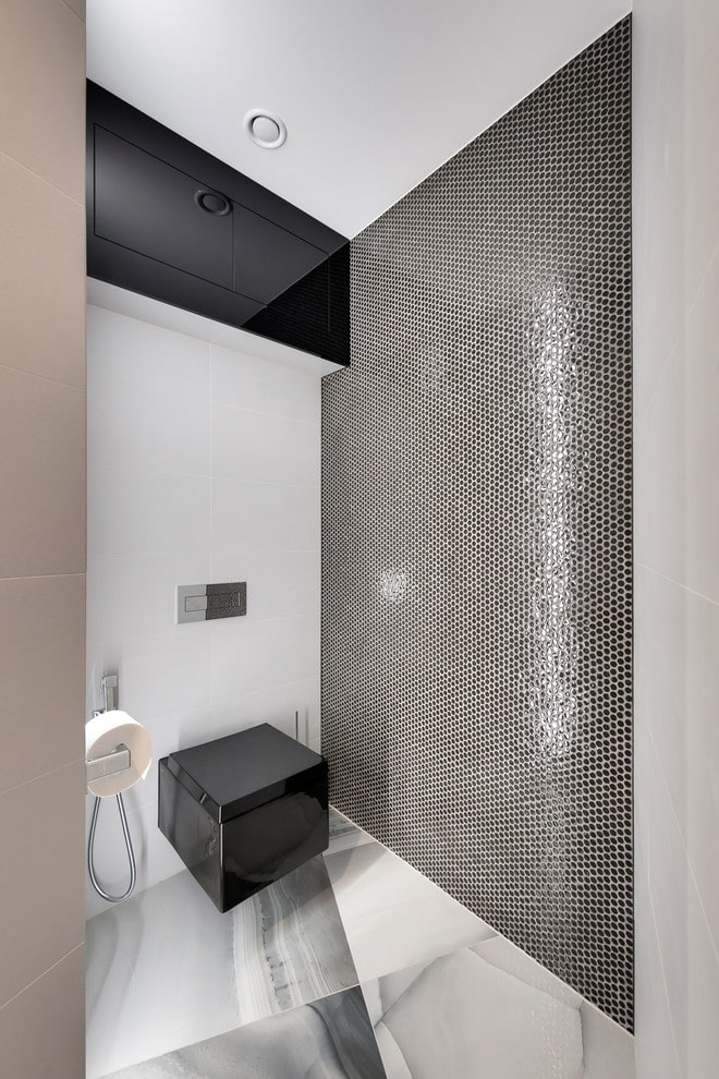 minimalistický styl toalety interiéru