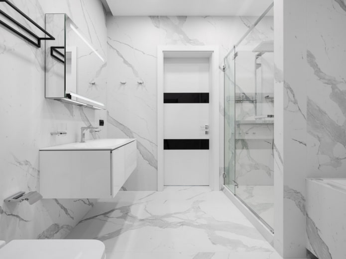 minimalistický styl koupelny