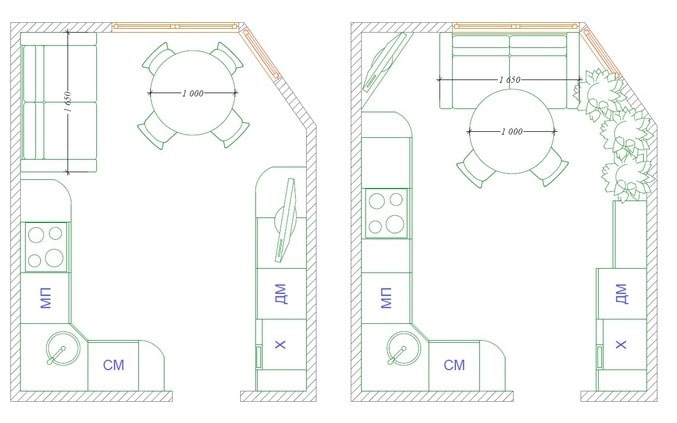 layout de cozinha de 10 quadrados