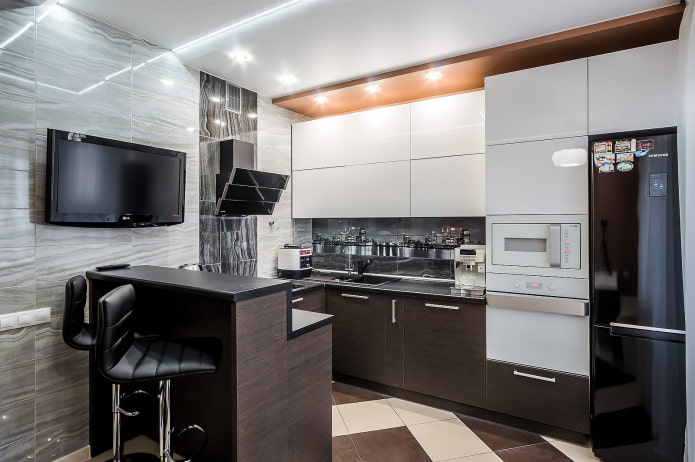 10 sq. high-tech kitchen