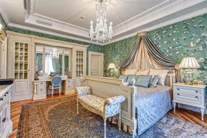 zbarvení ložnice v klasickém stylu