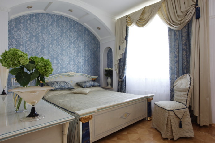 tessuti in camera da letto in stile classico