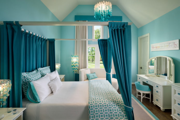 chambre turquoise