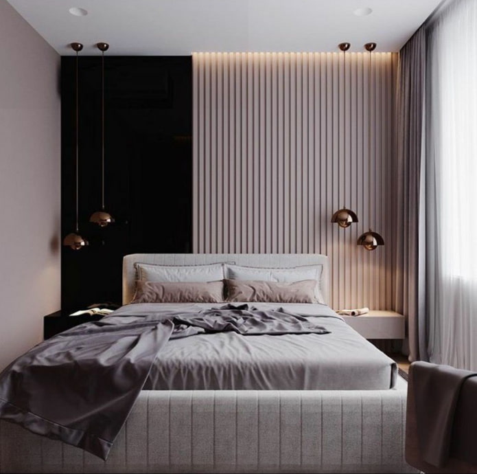 modern pembe yatak odası