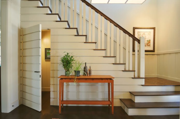 pantry doors merge with staircase trim