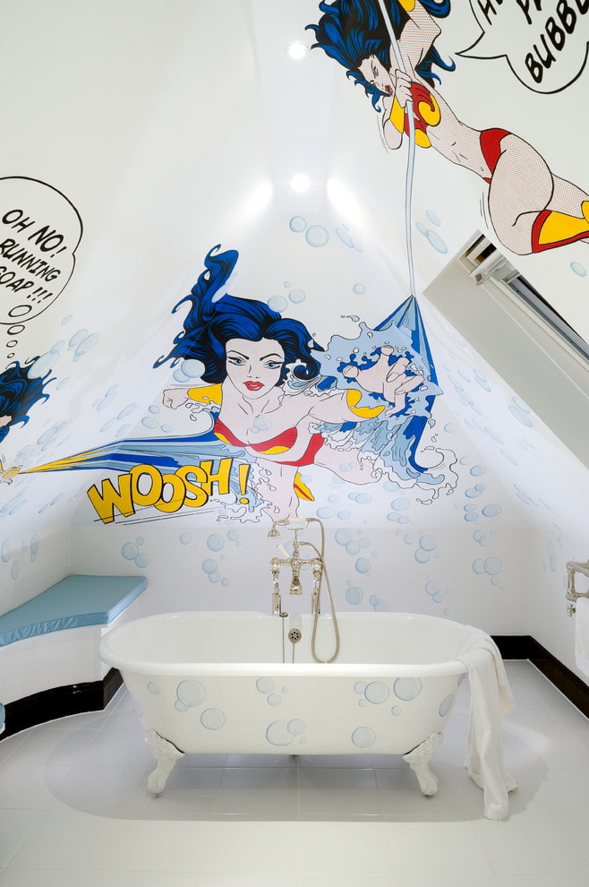 popkunst på badet