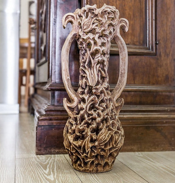 carved vase