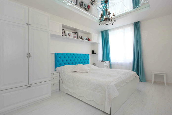 laminat alb mat în dormitor