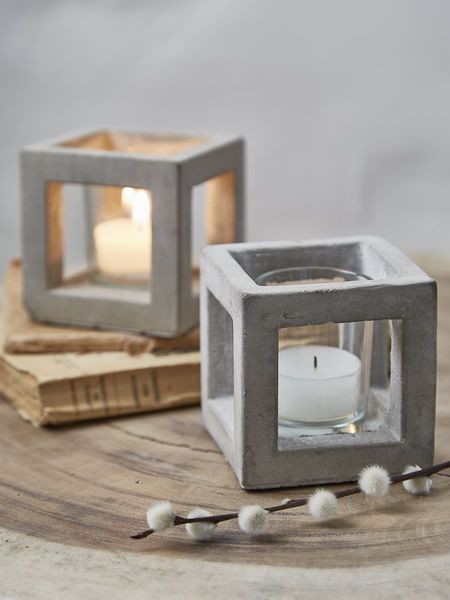 concrete candle holders