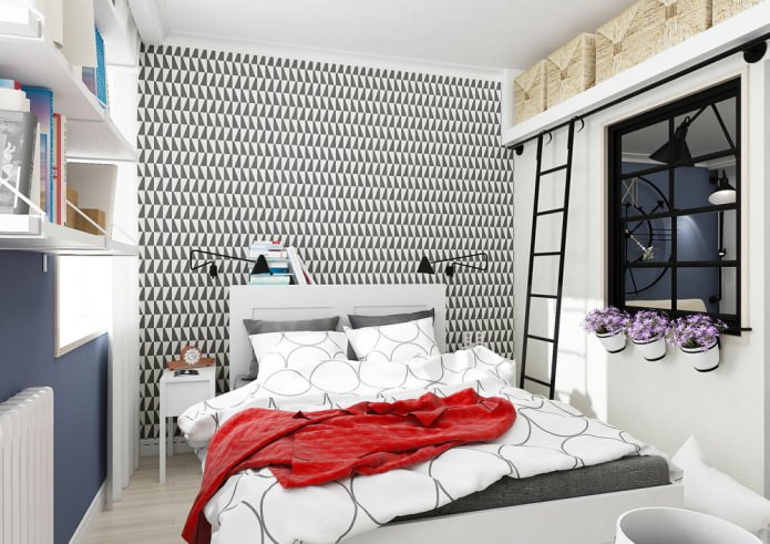 Design of a small studio apartment of 25 square meters. m