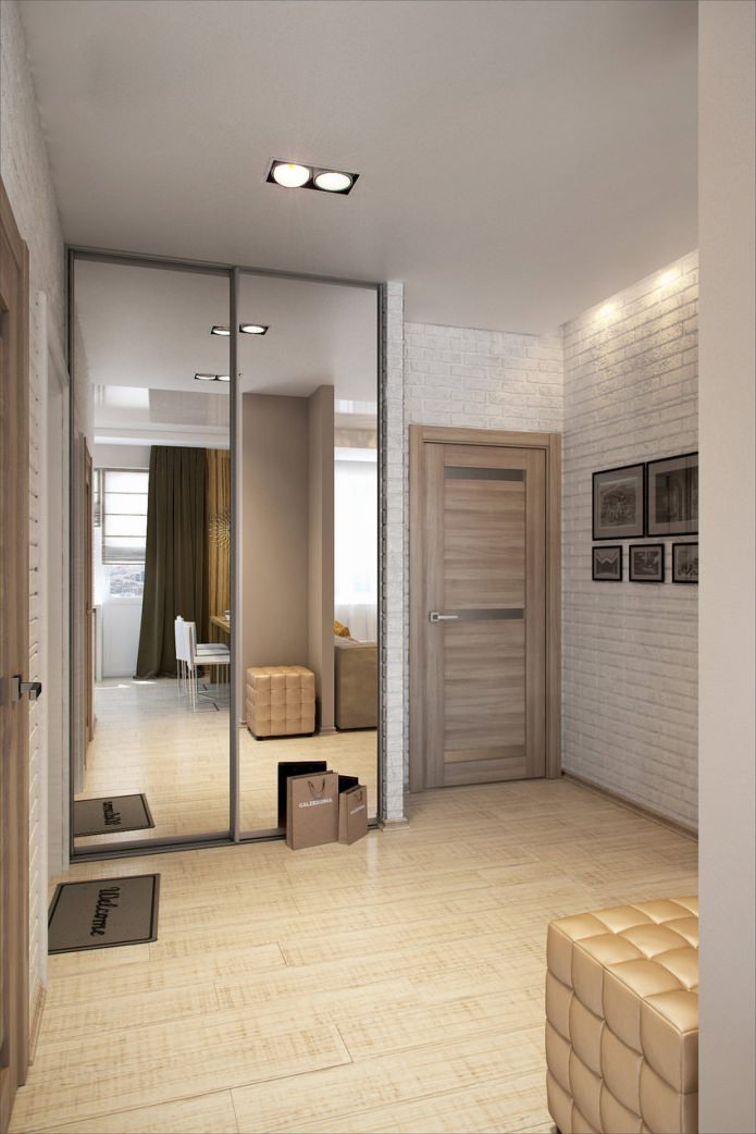 hallway in the design of the apartment is 58 square meters. m