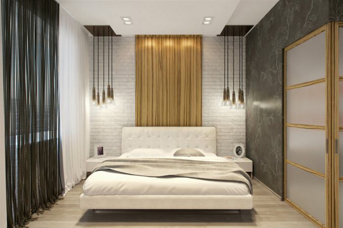 dormitori en el disseny de l'apartament és de 58 m². m