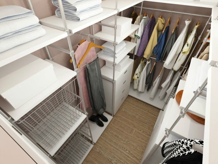 опция за организиране на гардеробна стая