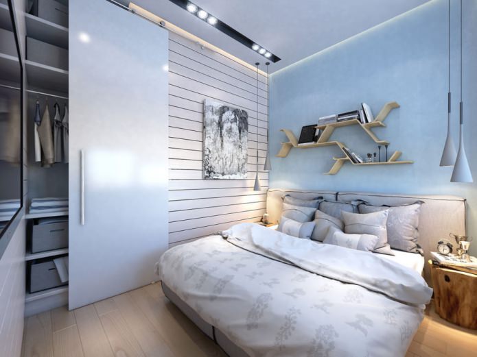 Design av en liten leilighet på 35 kvadratmeter. m.