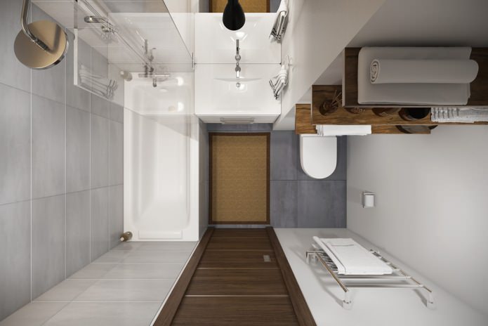 Badezimmer Interieur in einem Studio-Apartment