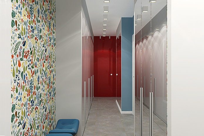 hallway in the design of a small 3-room apartment