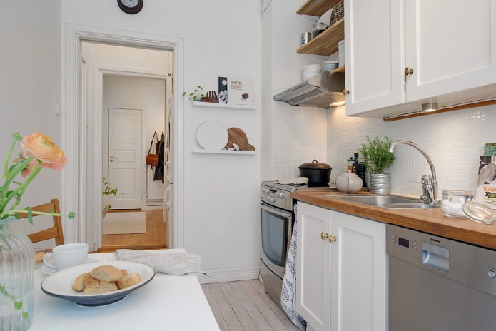 diseño de interiores de cocina sueca
