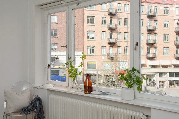 παράθυρο στο σουηδικό εσωτερικό σχέδιο