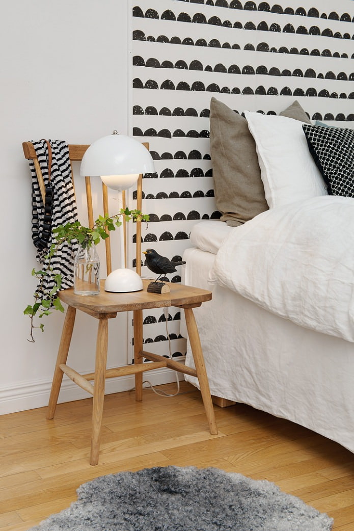 İsveç yatak odası iç tasarım